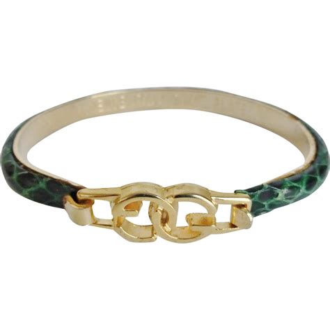 vintage gucci snakeskin bracelet